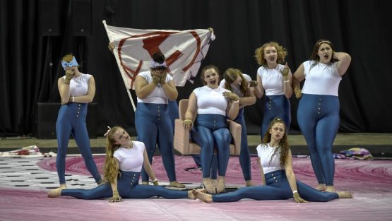 Kings High School Winter Guard group. 